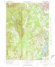 Southwick, Massachusetts 1972 (1978) USGS Old Topo Map Reprint 7x7 MA Quad 350604