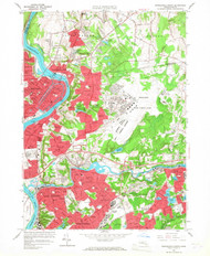 Springfield North, Massachusetts 1958 (1967) USGS Old Topo Map Reprint 7x7 MA Quad 350610