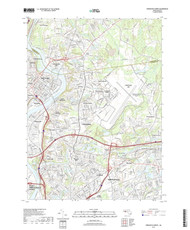 Springfield North, Massachusetts 2018 () USGS Old Topo Map Reprint 7x7 MA Quad