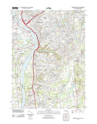 Springfield South, Massachusetts 2012 () USGS Old Topo Map Reprint 7x7 MA Quad