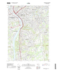 Springfield South, Massachusetts 2018 () USGS Old Topo Map Reprint 7x7 MA Quad