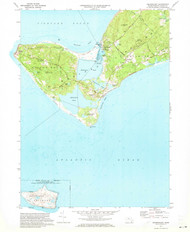 Squibnocket, Massachusetts 1972 (1973) USGS Old Topo Map Reprint 7x7 MA Quad 350622