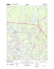 Taunton, Massachusetts 2012 () USGS Old Topo Map Reprint 7x7 MA Quad