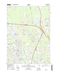 Taunton, Massachusetts 2015 () USGS Old Topo Map Reprint 7x7 MA Quad