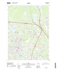 Taunton, Massachusetts 2018 () USGS Old Topo Map Reprint 7x7 MA Quad