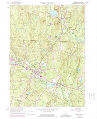 Townsend, Massachusetts 1965 (1989) USGS Old Topo Map Reprint 7x7 MA Quad 350648