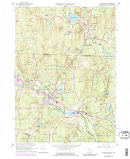 Townsend, Massachusetts 1965 (1989) USGS Old Topo Map Reprint 7x7 MA Quad 350649