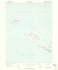 Tuckernuck Island, Massachusetts 1951 (1958) USGS Old Topo Map Reprint 7x7 MA Quad 350652