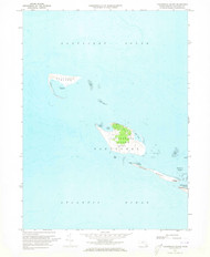 Tuckernuck Island, Massachusetts 1972 (1973) USGS Old Topo Map Reprint 7x7 MA Quad 350654