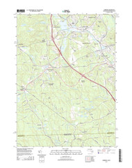 Uxbridge, Massachusetts 2015 () USGS Old Topo Map Reprint 7x7 MA Quad