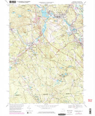 Uxbridge, Massachusetts 1969 (1979) USGS Old Topo Map Reprint 7x7 MA Quad 350657
