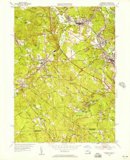 Uxbridge, Massachusetts 1953 (1957) USGS Old Topo Map Reprint 7x7 MA Quad 350658