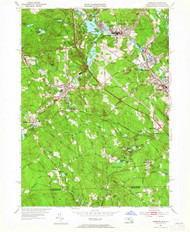 Uxbridge, Massachusetts 1953 (1965) USGS Old Topo Map Reprint 7x7 MA Quad 350659