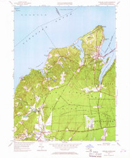 Vineyard Haven, Massachusetts 1951 (1967) USGS Old Topo Map Reprint 7x7 MA Quad 350665