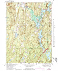 Wales, Massachusetts 1967 (1988) USGS Old Topo Map Reprint 7x7 MA Quad 350669