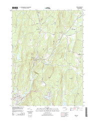 Ware, Massachusetts 2015 () USGS Old Topo Map Reprint 7x7 MA Quad