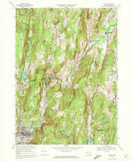 Ware, Massachusetts 1969 (1972) USGS Old Topo Map Reprint 7x7 MA Quad 350678