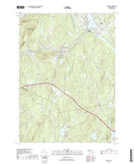Warren, Massachusetts 2018 () USGS Old Topo Map Reprint 7x7 MA Quad