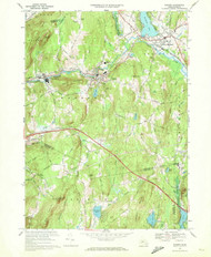 Warren, Massachusetts 1969 (1978) USGS Old Topo Map Reprint 7x7 MA Quad 350685