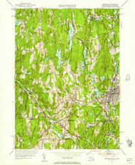 Webster, Massachusetts 1953 (1957) USGS Old Topo Map Reprint 7x7 MA Quad 350687