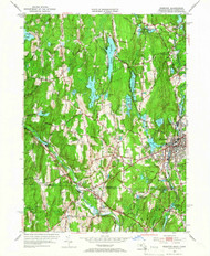 Webster, Massachusetts 1953 (1966) USGS Old Topo Map Reprint 7x7 MA Quad 350688