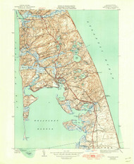 Wellfleet, Massachusetts 1944 (1950) USGS Old Topo Map Reprint 7x7 MA Quad 350692