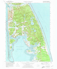 Wellfleet, Massachusetts 1972 (1974) USGS Old Topo Map Reprint 7x7 MA Quad 350696