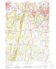 West Springfield, Massachusetts 1958 (1988) USGS Old Topo Map Reprint 7x7 MA Quad 350707