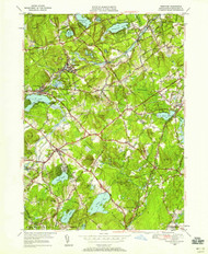 Westford, Massachusetts 1950 (1958) USGS Old Topo Map Reprint 7x7 MA Quad 350714
