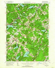 Westford, Massachusetts 1950 (1962) USGS Old Topo Map Reprint 7x7 MA Quad 350715