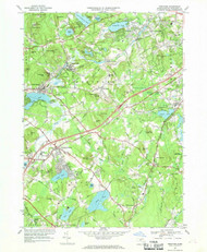 Westford, Massachusetts 1966 (1969) USGS Old Topo Map Reprint 7x7 MA Quad 350716