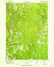 Westhampton, Massachusetts 1955 (1957) USGS Old Topo Map Reprint 7x7 MA Quad 350704