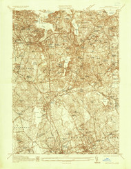 Weymouth, Massachusetts 1936 () USGS Old Topo Map Reprint 7x7 MA Quad 350724