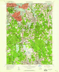 Weymouth, Massachusetts 1947 (1958) USGS Old Topo Map Reprint 7x7 MA Quad 350726