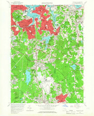 Weymouth, Massachusetts 1958 (1966) USGS Old Topo Map Reprint 7x7 MA Quad 350728