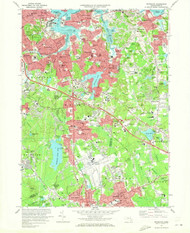 Weymouth, Massachusetts 1971 (1973) USGS Old Topo Map Reprint 7x7 MA Quad 350729