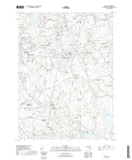 Whitman, Massachusetts 2018 () USGS Old Topo Map Reprint 7x7 MA Quad