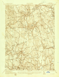 Whitman, Massachusetts 1936 () USGS Old Topo Map Reprint 7x7 MA Quad 350730