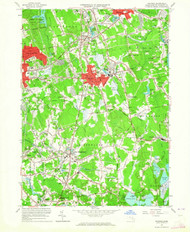 Whitman, Massachusetts 1962 (1964) USGS Old Topo Map Reprint 7x7 MA Quad 350733