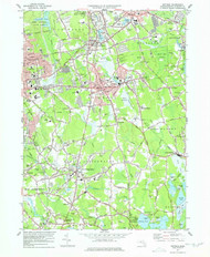 Whitman, Massachusetts 1977 (1978) USGS Old Topo Map Reprint 7x7 MA Quad 350735