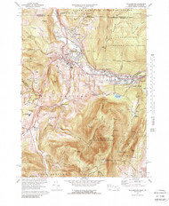 Williamstown, Massachusetts 1973 (1988) USGS Old Topo Map Reprint 7x7 MA Quad 350742