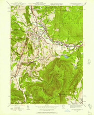 Williamstown, Massachusetts 1944 (1957) USGS Old Topo Map Reprint 7x7 MA Quad 350747