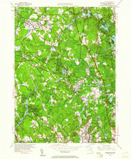 Wilmington, Massachusetts 1950 (1961) USGS Old Topo Map Reprint 7x7 MA Quad 350755
