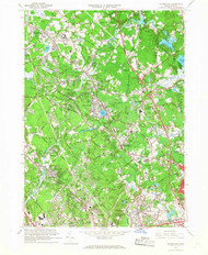 Wilmington, Massachusetts 1965 (1968) USGS Old Topo Map Reprint 7x7 MA Quad 350756