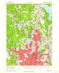 Worcester North, Massachusetts 1960 (1962) USGS Old Topo Map Reprint 7x7 MA Quad 350781