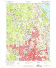 Worcester North, Massachusetts 1960 (1969) USGS Old Topo Map Reprint 7x7 MA Quad 350782