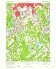 Worcester South, Massachusetts 1960 (1962) USGS Old Topo Map Reprint 7x7 MA Quad 350785