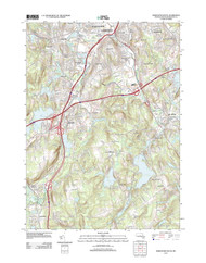 Worcester South, Massachusetts 2012 () USGS Old Topo Map Reprint 7x7 MA Quad