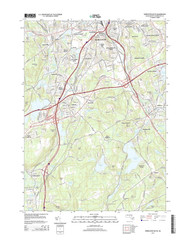 Worcester South, Massachusetts 2015 () USGS Old Topo Map Reprint 7x7 MA Quad