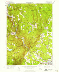 Woronoco, Massachusetts 1951 (1958) USGS Old Topo Map Reprint 7x7 MA Quad 350789